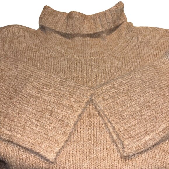 Pilcro Anthropologie The Lennon Wide-Sleeve Turtleneck Sweater Size XS Honey - Picture 6 of 8